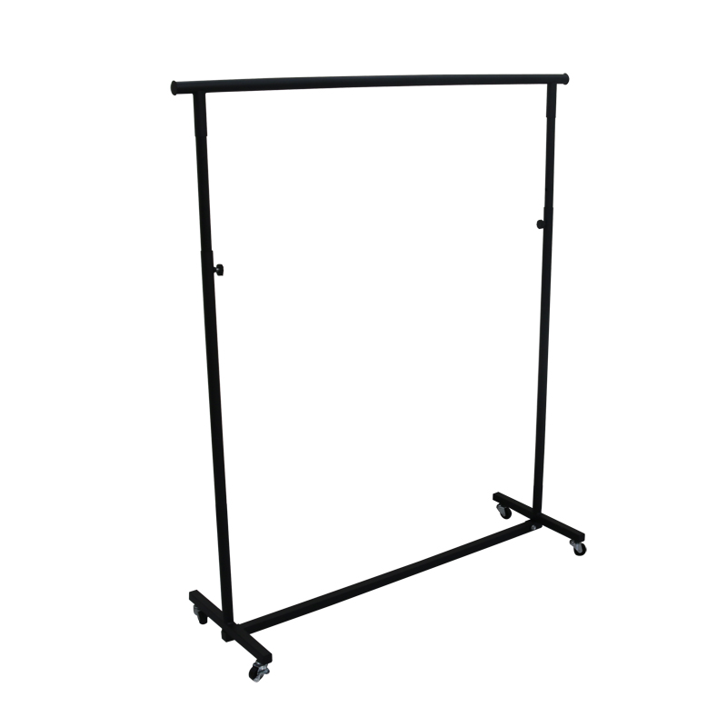 服装店展示架单杠挂衣架折叠地摊架带轮摆地摊卖衣服架落地挂衣架