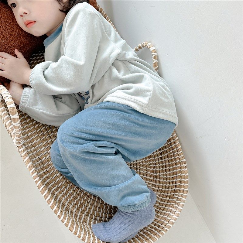 儿童睡衣男童澳毛绒秋冬款男女孩A类保暖2024新款家居服套装春秋,童装/婴儿装/亲子装,家居服套装,淘宝优惠券,粉丝福利购,淘宝优惠卷