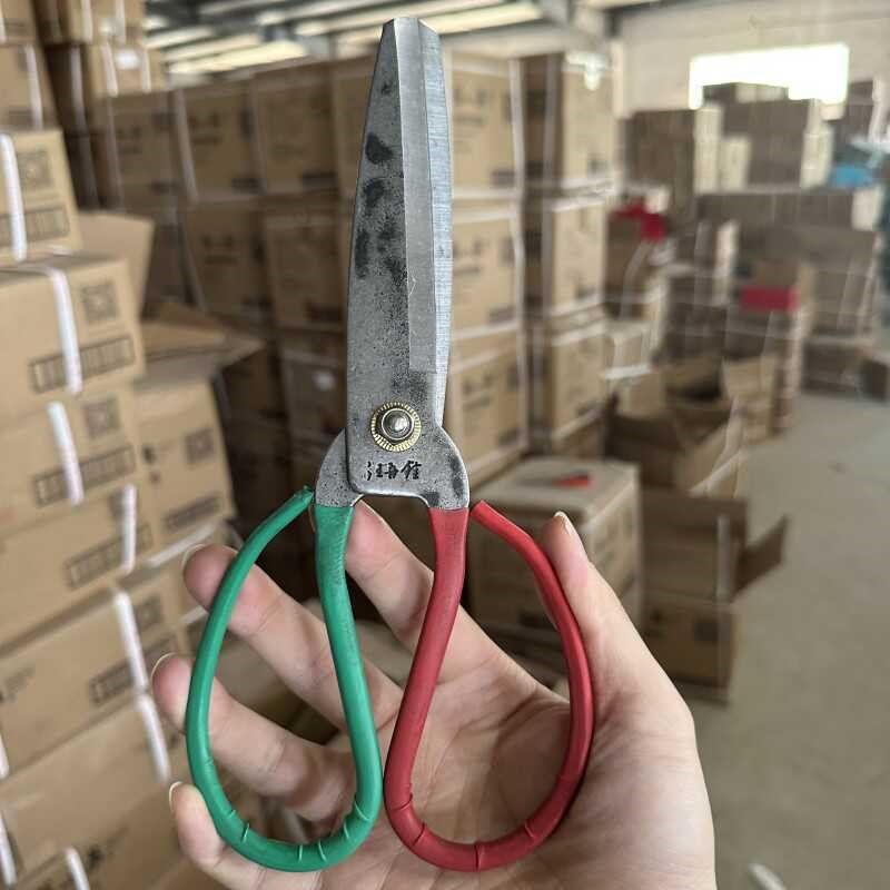 汪吾铨4812皮革剪毛毯地毯剪皮料剪刀工业平头一体锰钢长头大手柄