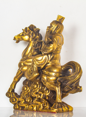 纯黄铜马上封侯摆件马上有钱马上发财办公室马到成功摆件客厅装饰