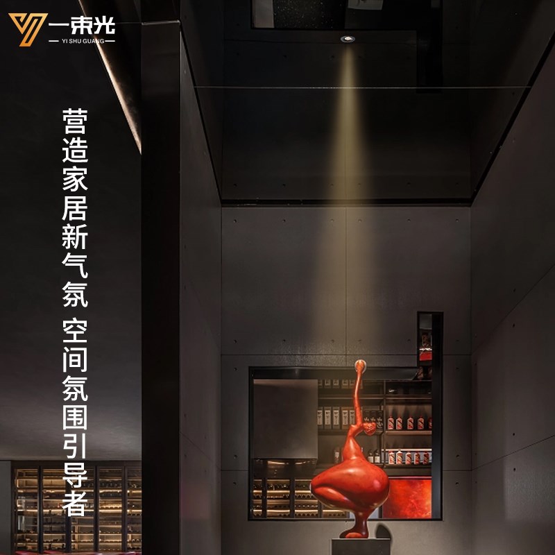 一束光聚光射灯佛像禅意室内客厅家用吊顶茶室餐厅玄关嵌入式70mm