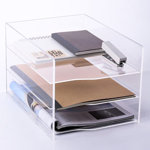 三锐亚克力文件架大容量六层文件收纳架办公室桌面资料架办公档案