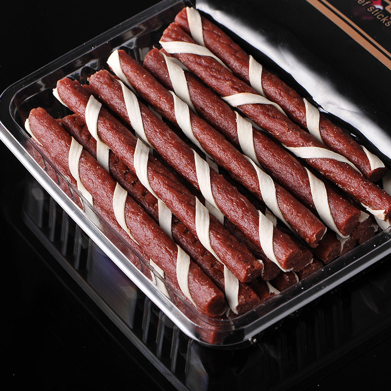 曼劳狗零食亮毛牛肉棒400g宠物泰迪金毛训狗磨牙奖励牛肉条磨牙