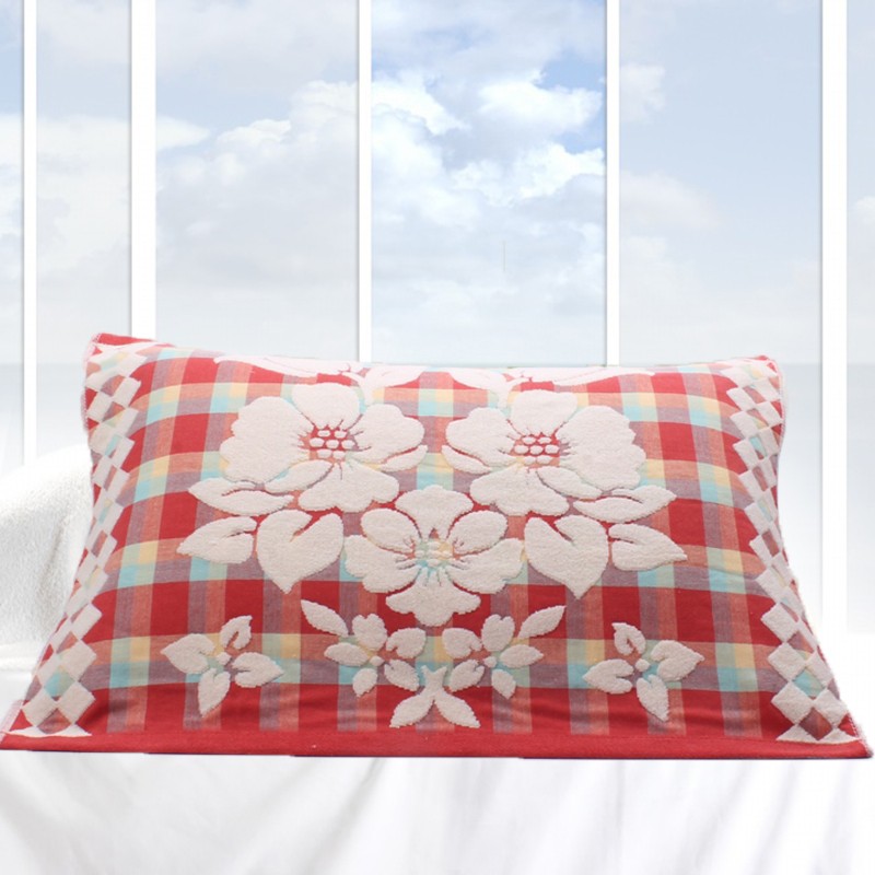 布艺全纯棉加厚四季通用学生情侣婚庆枕巾一对装102双层