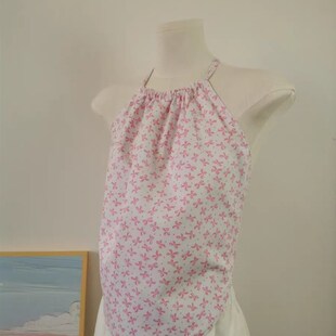 纯棉肚兜晒背上衣护肚女士双面肚兜传统内搭吊带加大码 定做