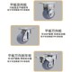 304不锈钢重型脚轮4寸5寸6寸8寸静音防水手推车橡胶刹车万向轮子