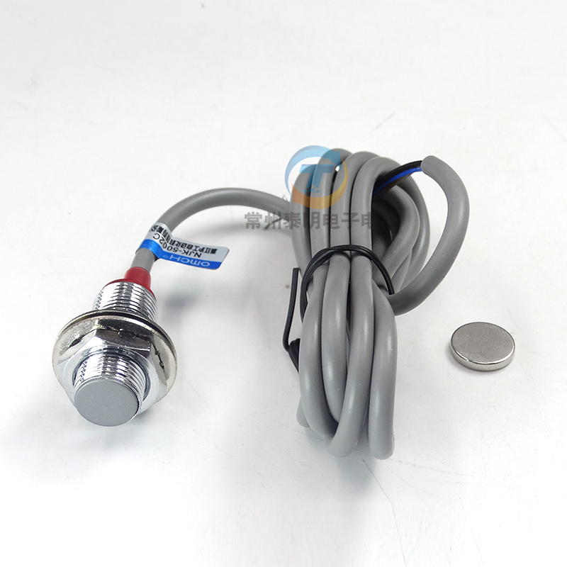 正OMCH沪工 霍尔传感器NJK-5002C M12三线常开配磁铁接近开关NPN
