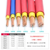 70平方铜线双塑铜芯家装 金联宇国标BVV10 电线散剪