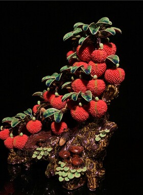 石湾公仔陶瓷满堂红摆件玄关客厅电视柜荔枝装饰品乔迁新居送礼品