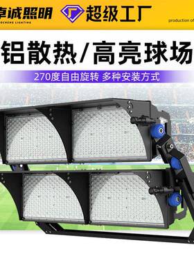 LED户外球场灯2000W广场码头机场高杆灯防雷击大功率防水投光灯