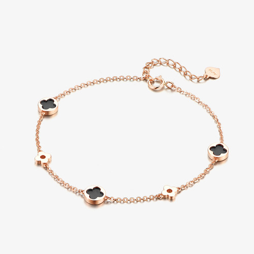 纯银四叶草手链女轻奢小众设计