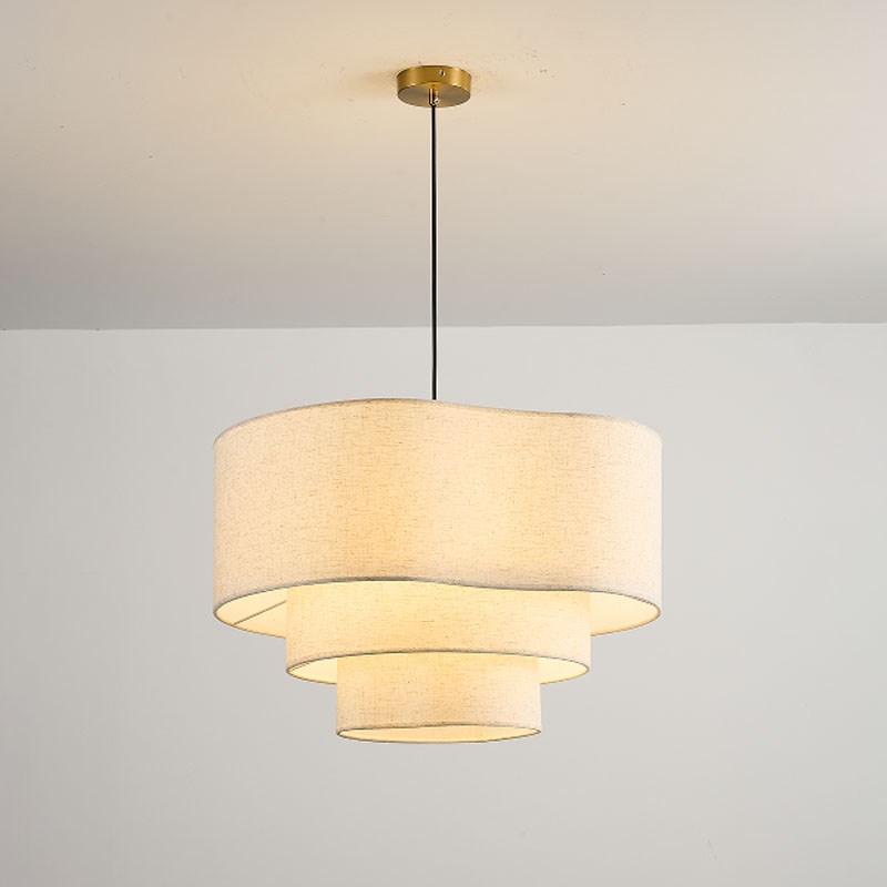 新款侘寂风客厅立灯设计师餐厅岛台吊灯温馨浪漫布艺卧室吊灯