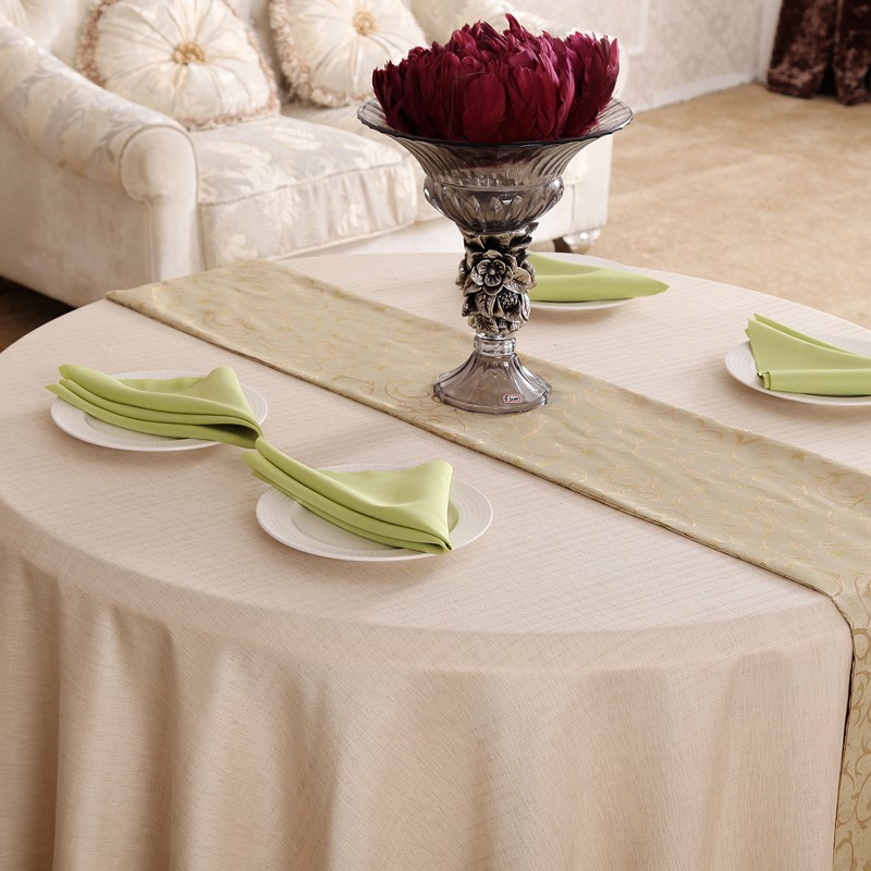 纯色餐桌布会议室欧式亚麻花灰色米色桌布酒店圆桌桌布布艺台布