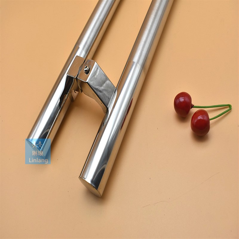 现代 玻璃木移推拉大门拉手 不锈钢五金铝合金框防盗斜脚把手