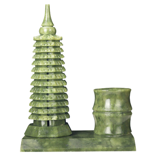 文昌塔玉石玉器九9层十三层玉雕书桌办公室玉雕