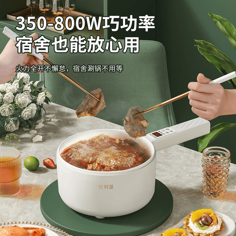 小锅电煮锅1-2人3电炒锅炒菜蒸煮一体电火锅多功能泡面锅宿舍电锅