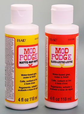 Mod podge拼贴胶水黏贴转印保护层流体画 手帐剪贴相册手工摩宝胶