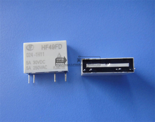 宏发继电器HF49FD-024-1H11替代JZC-49F-024-1H1 4脚常开5A250VAC