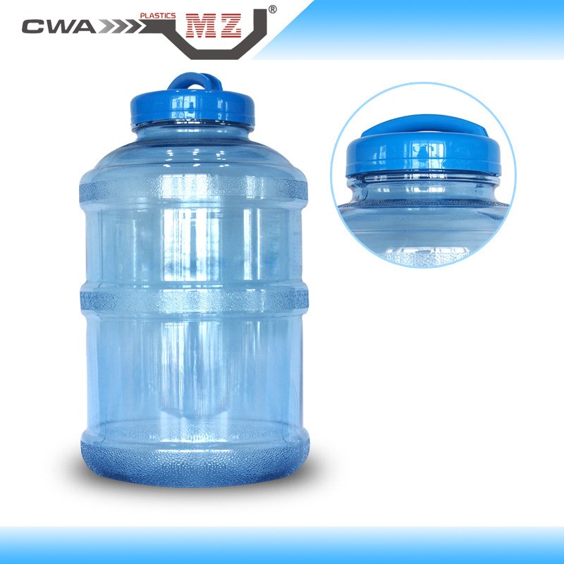 户外大口透明塑料瓶手提PC桶车载储水桶透明发酵桶18.9L