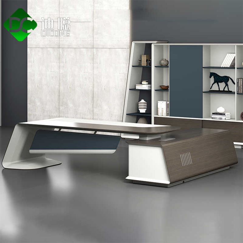 烤漆老板桌总裁桌大班台简约现代办公家具轻奢总经理办公桌可定制