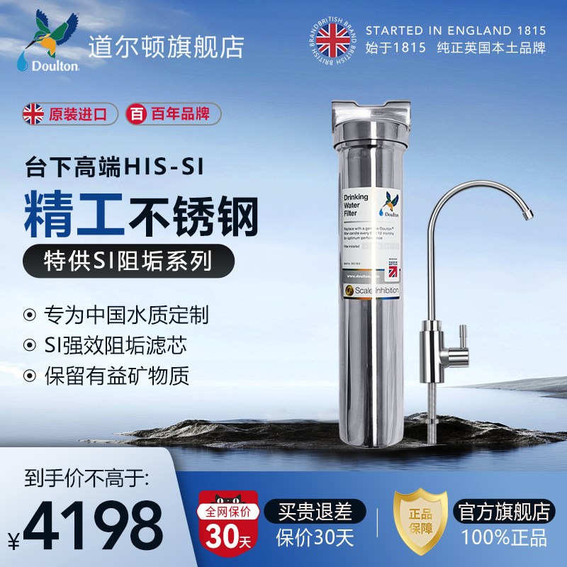 Doulton道尔顿台下净水器家用直饮HIS-SI高端厨房净水机过滤器
