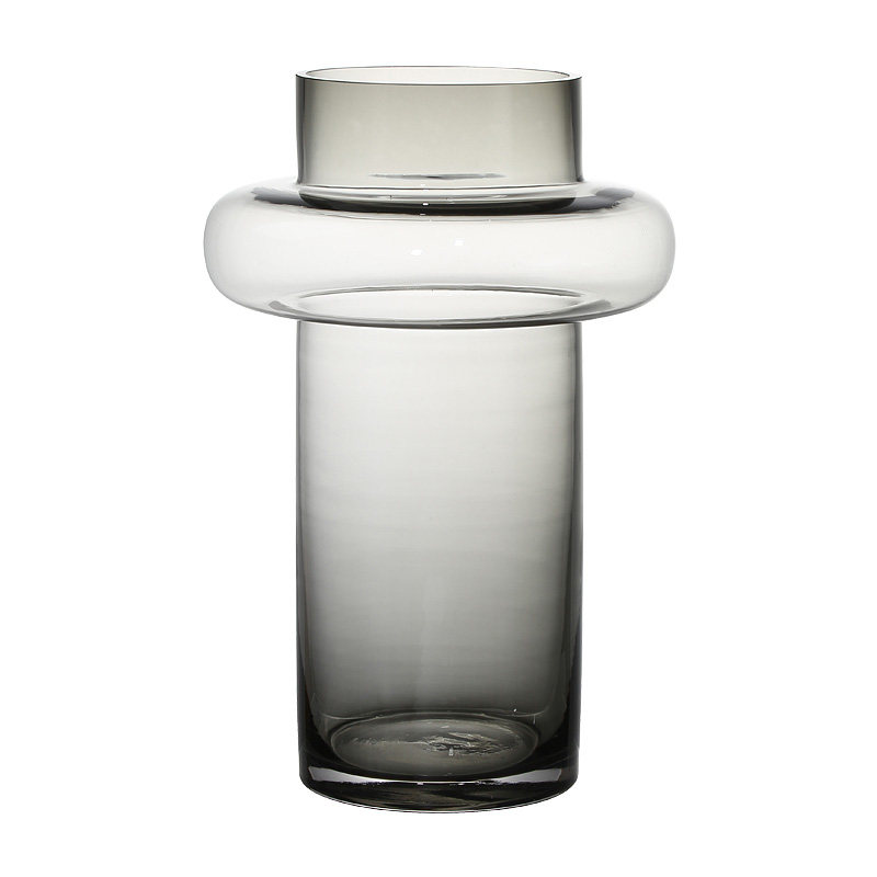 现代小蛮腰玻璃瓶百合玫瑰富贵竹水培桌面插客厅雪柳