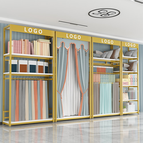 帘大样展架样品吊卡家纺店展示架摇摆杆布艺样本陈列架抱枕架子