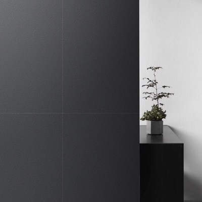 黑色通体岩石瓷砖凹凸石纹哑光耐磨庭院厕所仿古防滑地砖