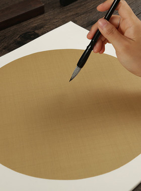 绢本软卡镜片真丝熟绢制作小写意山水没骨书法小楷作品用免装裱