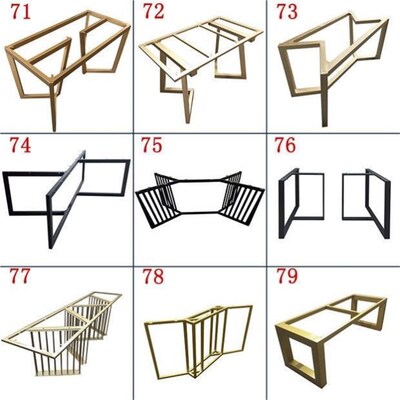岩板桌腿支架大理石桌子腿大板桌桌脚茶几架子金属桌架
