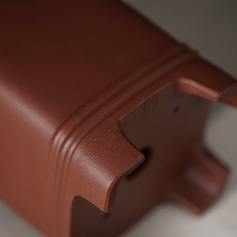 雅奢 素面高脚四方签筒 春兰翠盖 绿云盆 悬崖小桩盆景紫砂盆