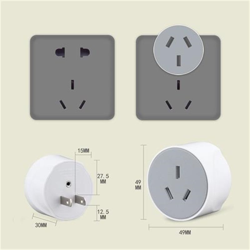 二脚转三孔插头2转3家用插座转换器3脚转2插电动车充电二脚转换插