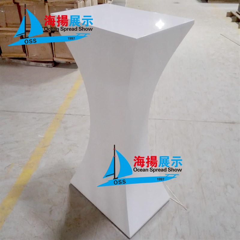 烤漆方形圆形木纹橱窗展台仿古大理石纹模特模型道具台数码展台