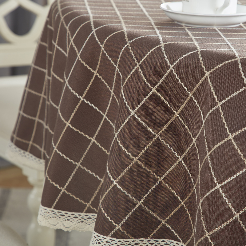 圆桌桌布布艺棉麻小清新家用加厚欧式台布大小餐厅圆形餐桌布茶几