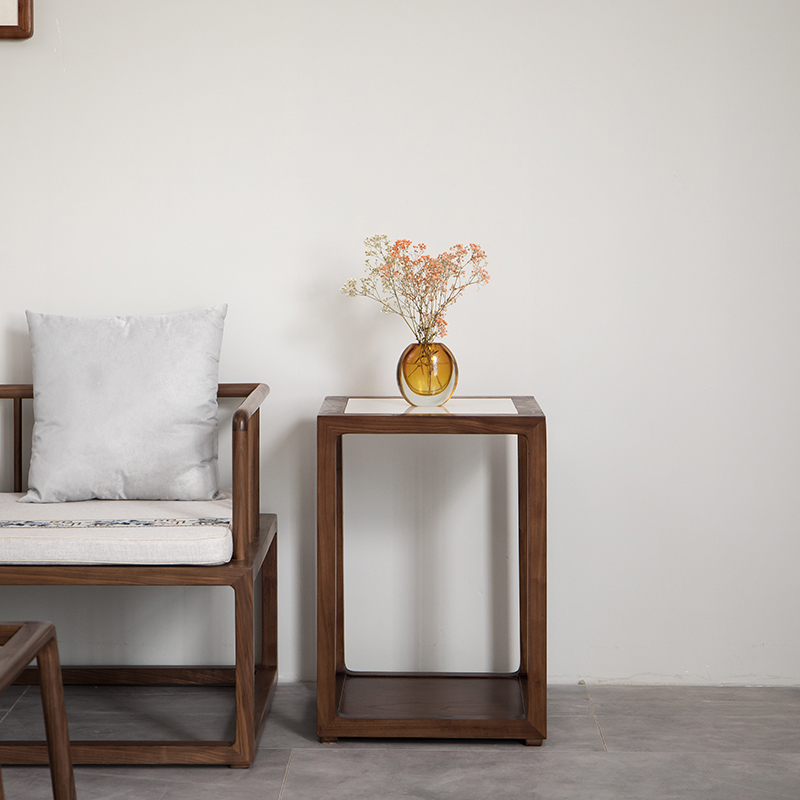 现代中式实木茶水柜 茶水台家用 桶装水茶边柜实木泡茶柜子