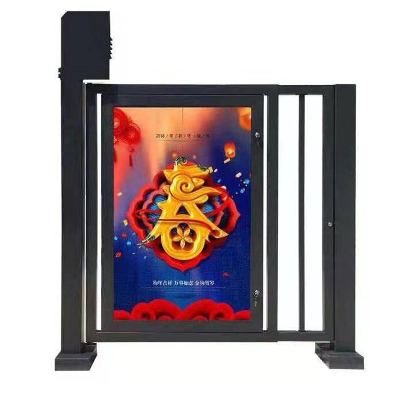 社区人行信道广告门智能动态人脸识别栅栏门电动刷卡门禁系统栅栏