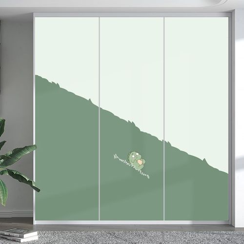 定制儿童房移门改造贴纸玻璃门贴膜改色遮丑防水卡通纸