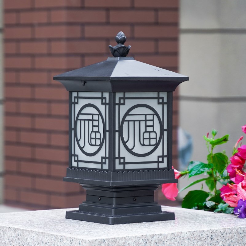 围墙柱头灯户外防水庭院门头灯别墅花园墙头灯室外接电大门柱子灯