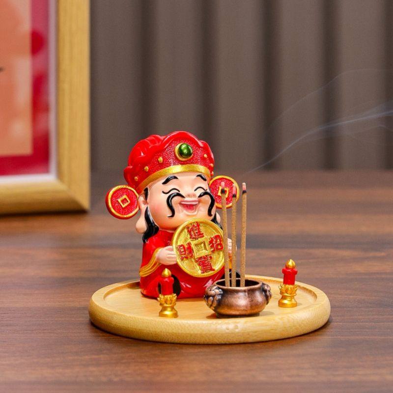 财神摆件香炉家用香薰炉香座托香插座点香盘客厅卧室茶桌面装饰品,家居饰品,装饰摆件,淘宝优惠券,粉丝福利购,淘宝优惠卷