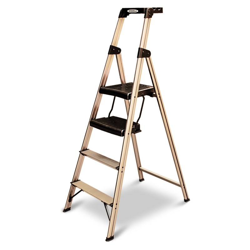 werner稳耐家用折叠铝合金人字梯加厚加粗室内多功能三步四步梯子