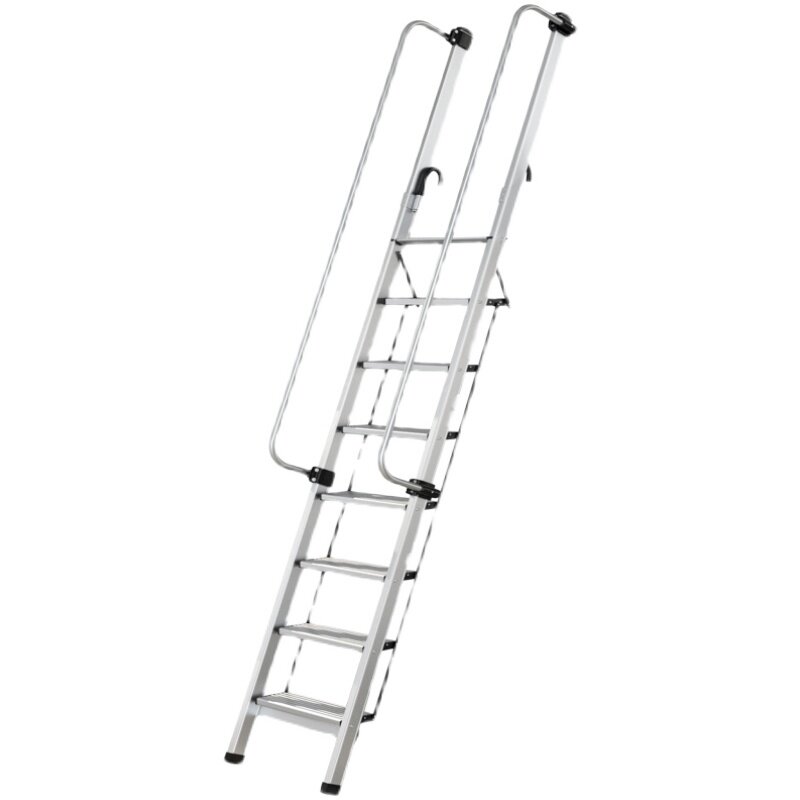 百佳宜铝合金阁楼梯高扶手安全家用宽踏板爬梯折叠长梯上下床屋顶