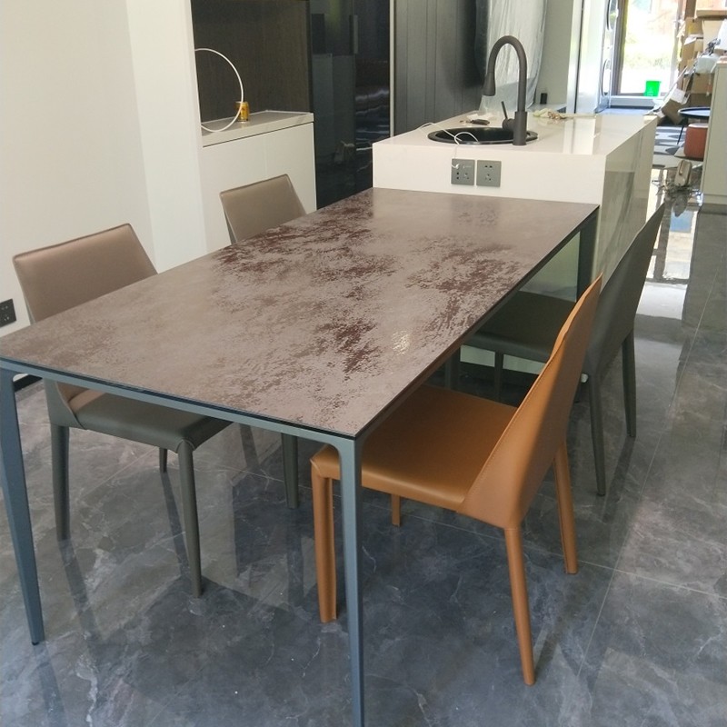 意大利进口拉米娜岩板餐桌椅定制长方形家用意式极简约德利丰饭桌