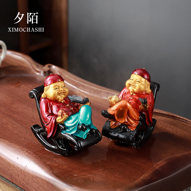 变色茶宠摆件精品可养茶道配件招财地主茶台装饰品搞笑茶具茶玩