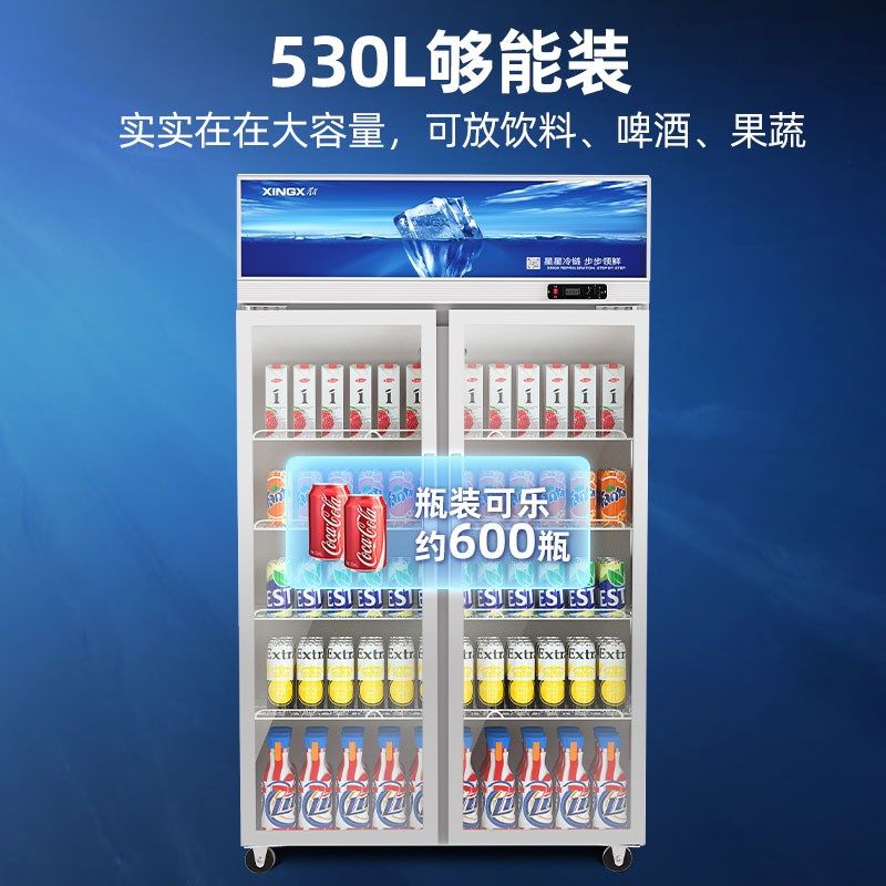 星星冰柜风冷霜饮料冷藏展示柜商用超市保鲜柜柜