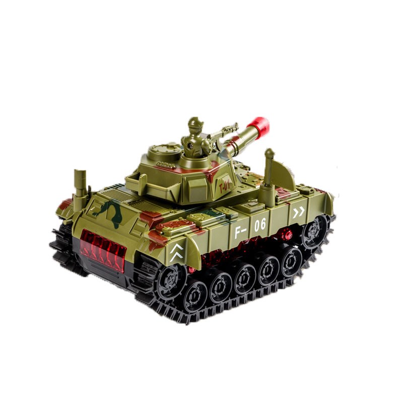 电动特技翻滚坦克车玩具儿童音乐灯光装甲车仿真军事履带行走战车