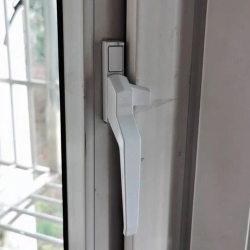 推拉窗外把手塑料下悬窗加厚字别锁白色窗把手窗搭扣转动执手