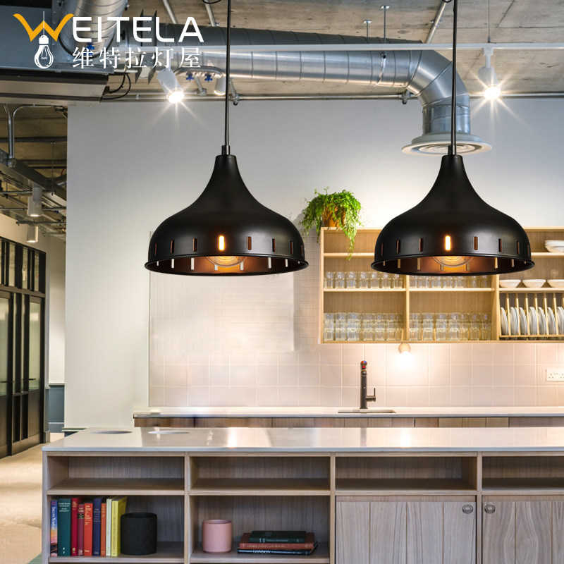 单头工业风吊灯复古饭店店铺商用个性咖啡奶茶理发店铁艺灯具,家装灯饰光源,客厅吊灯,淘宝优惠券,粉丝福利购,淘宝优惠卷