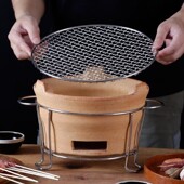 打边炉室内老式 木炭烧烤小炭炉全泥陶土碳火炉围炉煮茶装