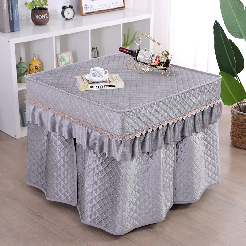 电烤炉桌子取暖桌烤火罩加厚棉正方形炉子罩取暖桌绒布罩子