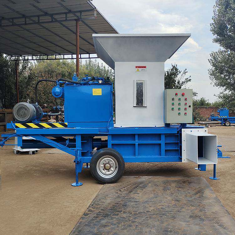 青储牛羊饲料打包机青储饲料液压方捆机双缸稻壳卧式套袋机